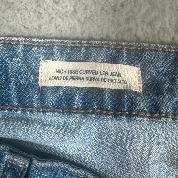 Universal Thread Womens Jeans High Rise Curved Leg Jean Blue Denim Plus Size 26R - Picture 8 of 15